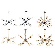 12 Lights Sputnik Chandelier Iron Industrial Style
