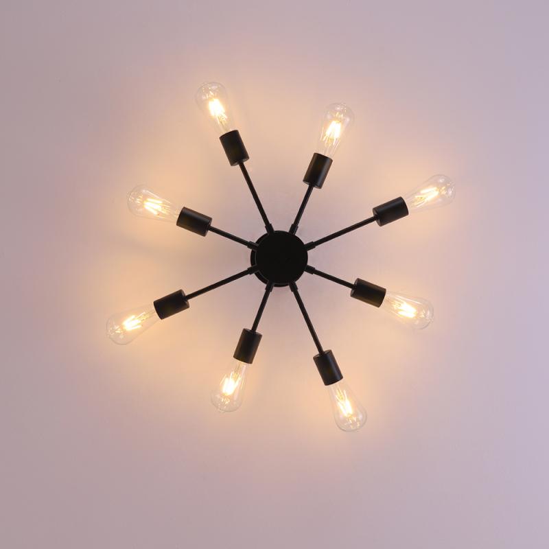 Modern Sputnik Chandelier Oil Rubbed Black Brass Finish Lights